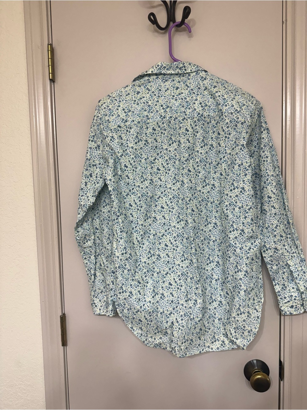 Frank & Eileen Silvio Liberty Wovenwith  Mini Blue Flowers Button Down Shirt - Picture 4 of 5
